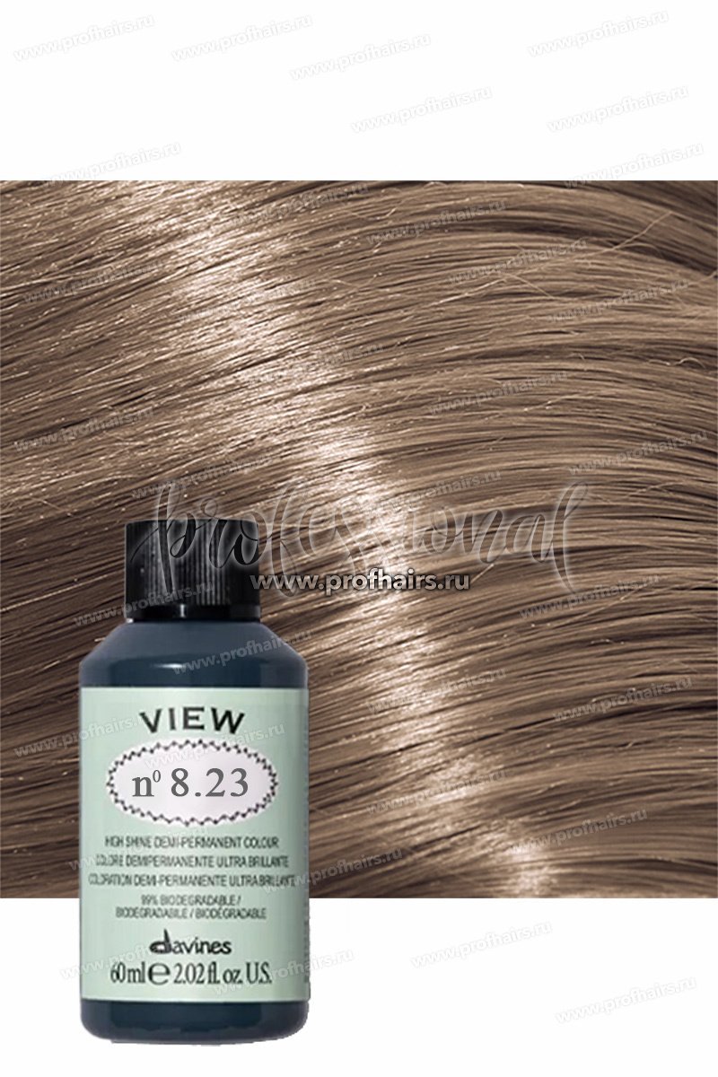 Davines, View, Demi-Permanent Hair Dye, 8.23 , 60 ml For Women