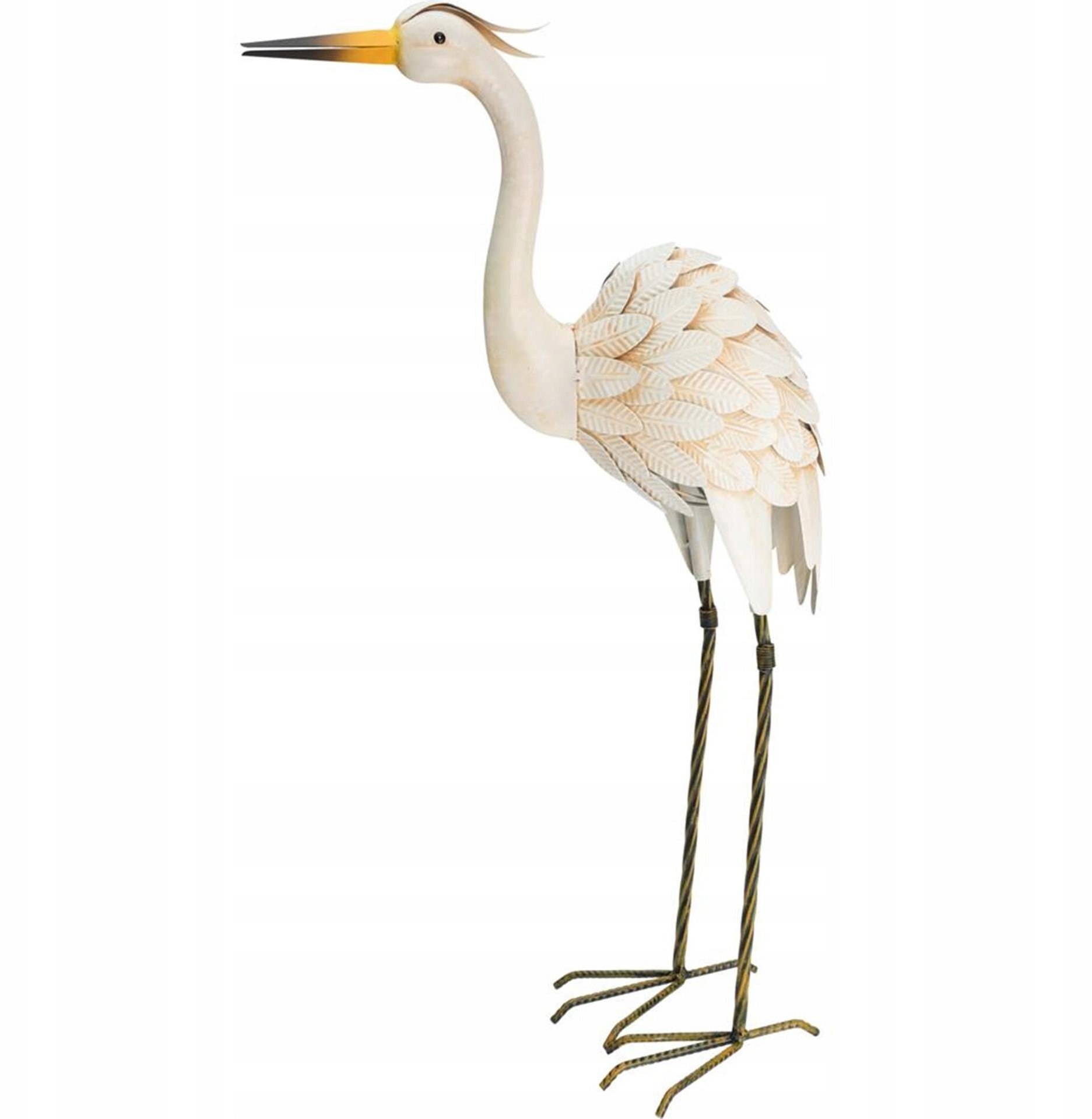 Figurka ogrodowa żuraw z metalu, 75 cm