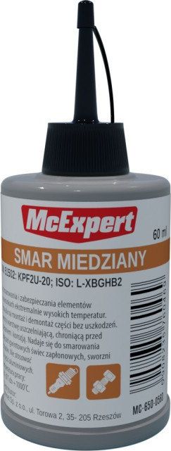 McExpert SMAR MIEDZIANY BUTELKA Z MIESZKIEM 60ML