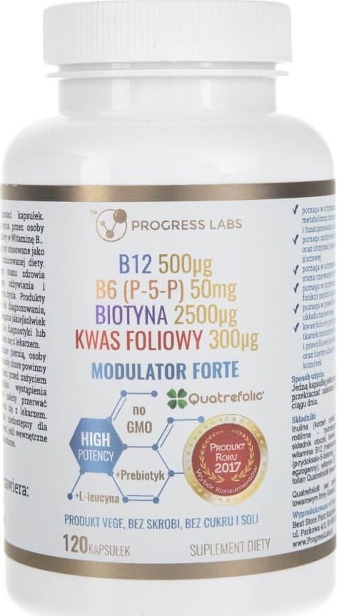 Progress Labs Progress Labs Modulator Homocysteiny - 120 kapsułek