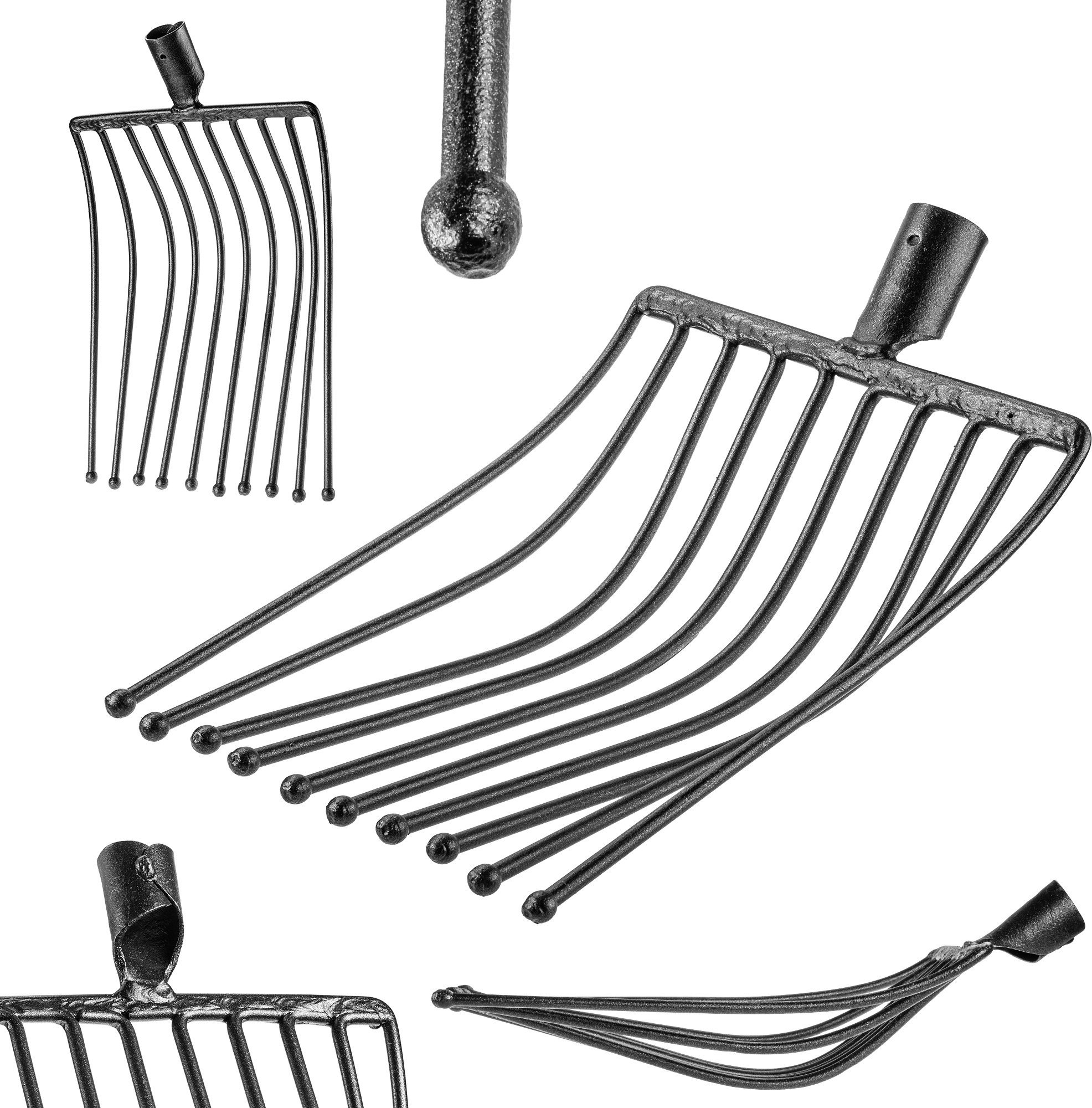 Kadax Widły 10-Zębne Do Ziemniaków Ogrodowe Gospodarcze metalowe Bez Trzonka