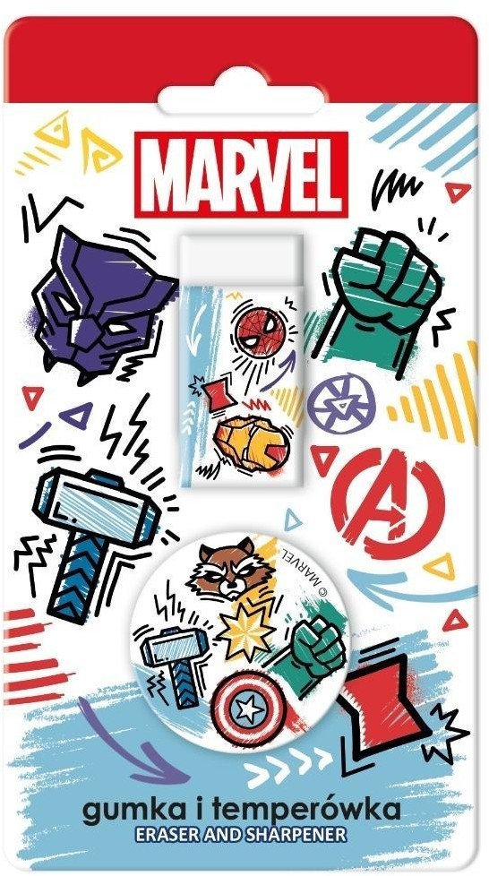 Gumka + temperówka Avengers
