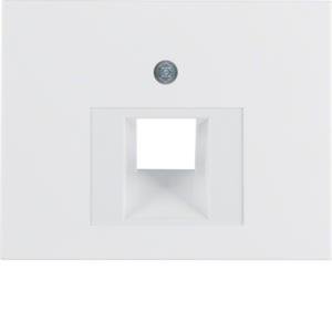 Hager Płytka do gniazda pojedyńczego UAE z zasuwami biała - 14077009