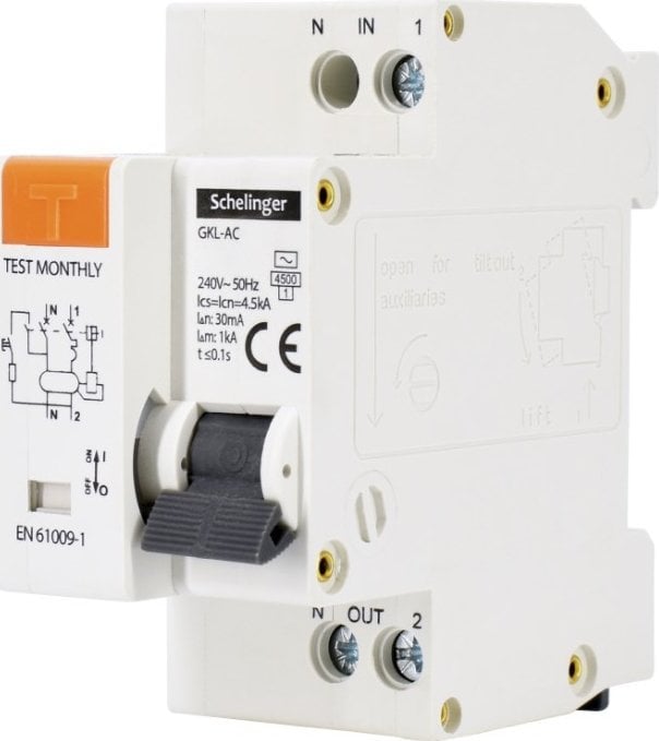 Wyłącznik Róznicowoprądowy 2P B 16A 30Ma Ac A08-Gkl-Ac-B16 Bemko