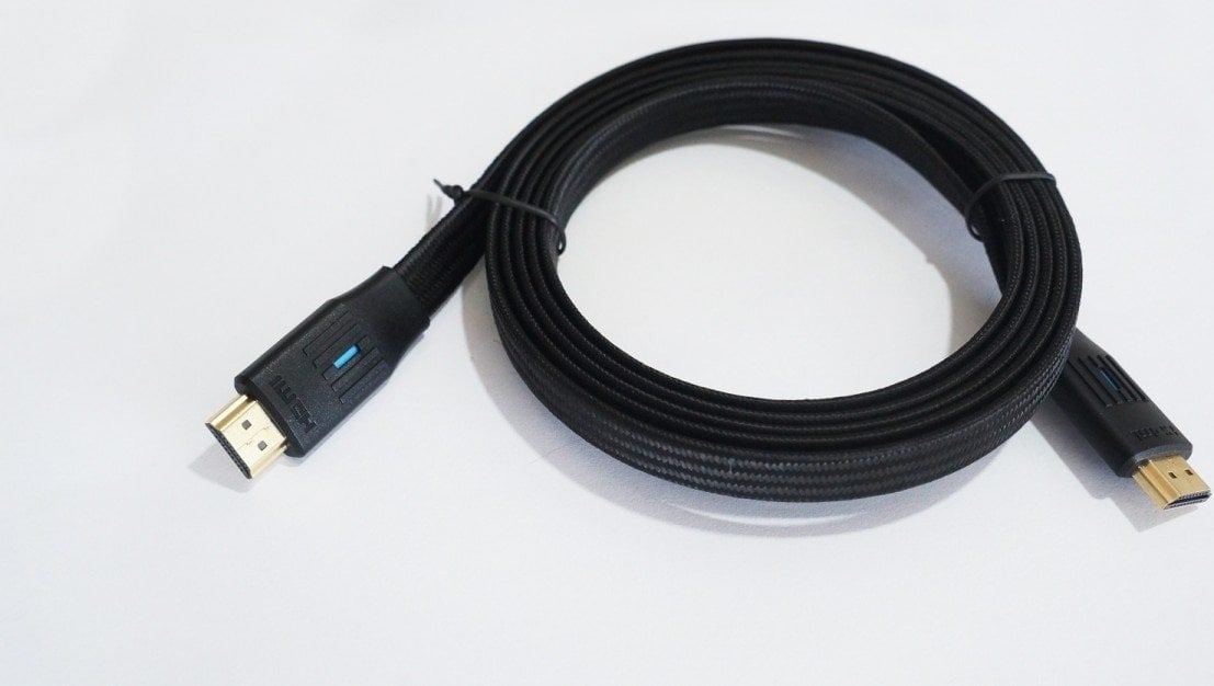 Kabel HDMI v 2.1 plaski 2m czarny