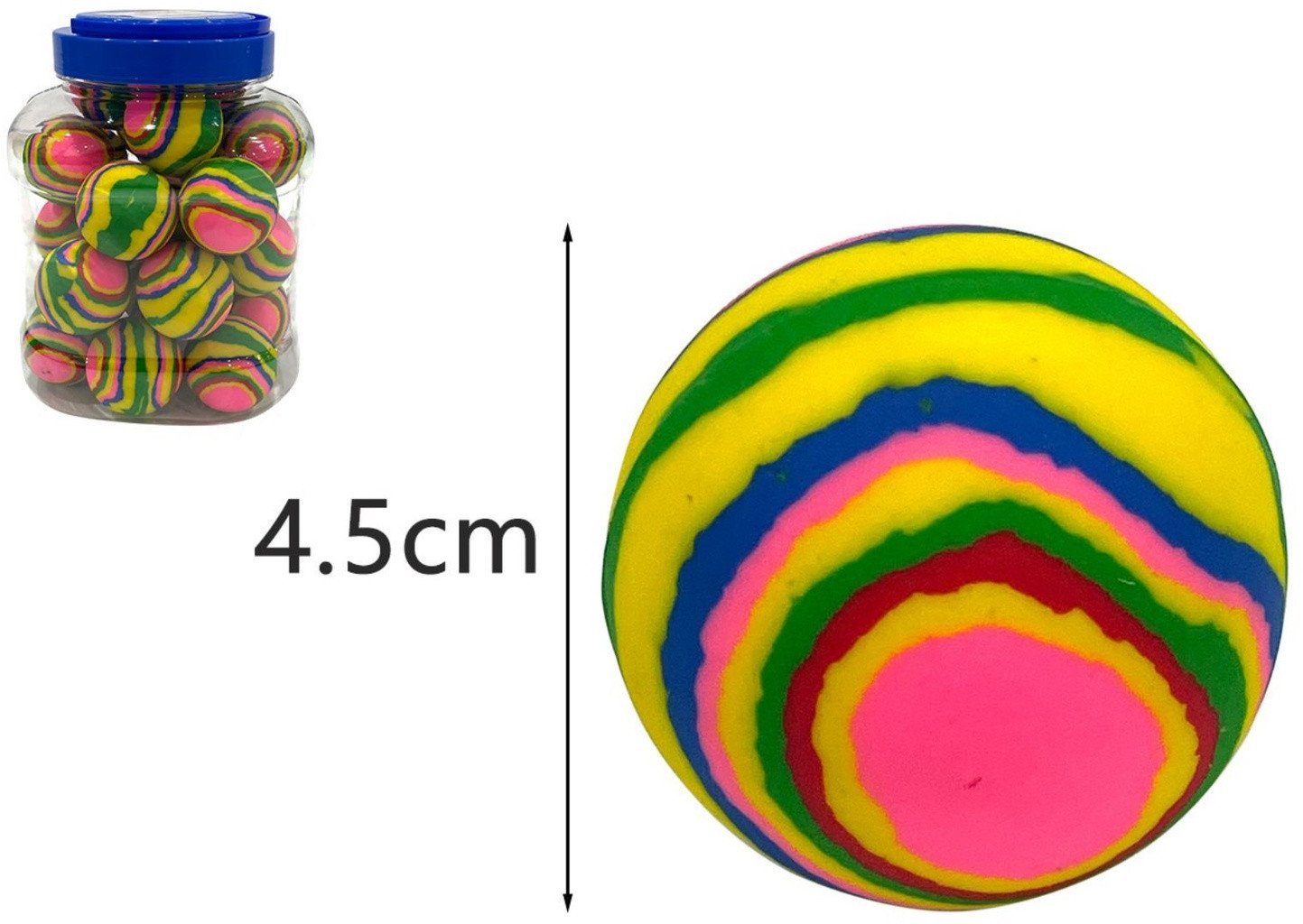 Piłka kauczukowa wzorek 26szt/słoik Z10273 82736