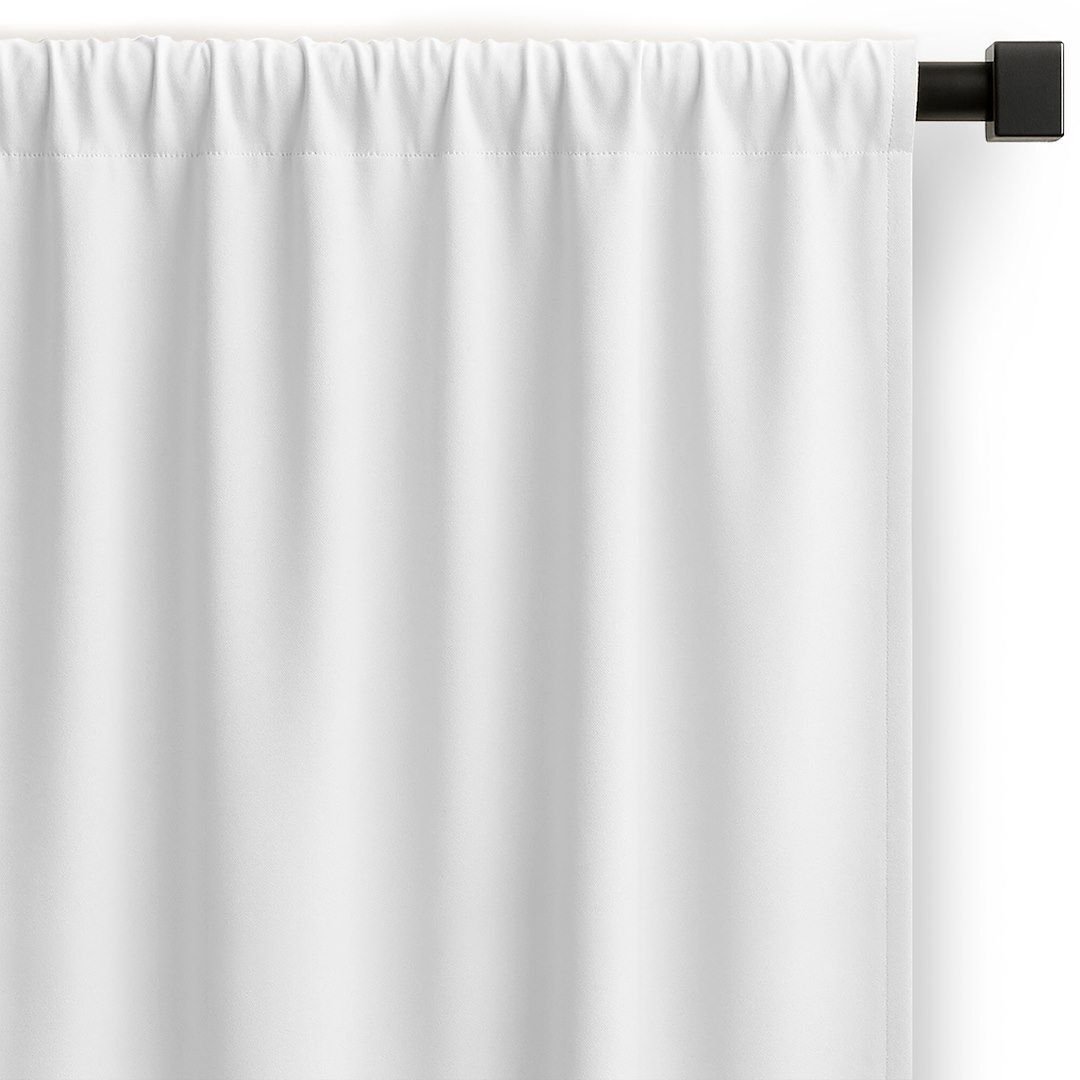 Zasłona gotowa CARLI na taśmie gładka 140x250 biała do salonu Restilo