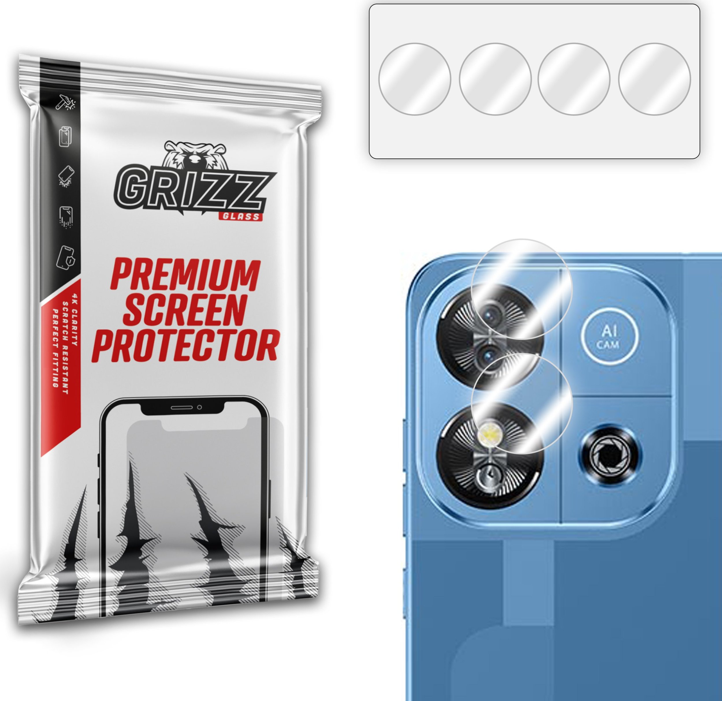 GrizzGlass Szkło na aparat HybridGlass Camera do Oukitel C57S