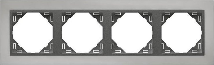 Efapel Efapel metallo ramka 4-krotna chrom grafit 90940 trs