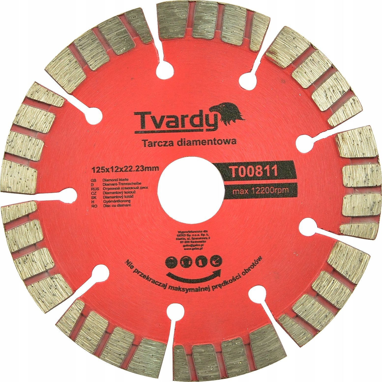 Tvardy Tarcza diamentowa segmentowa 125x12mm (100)