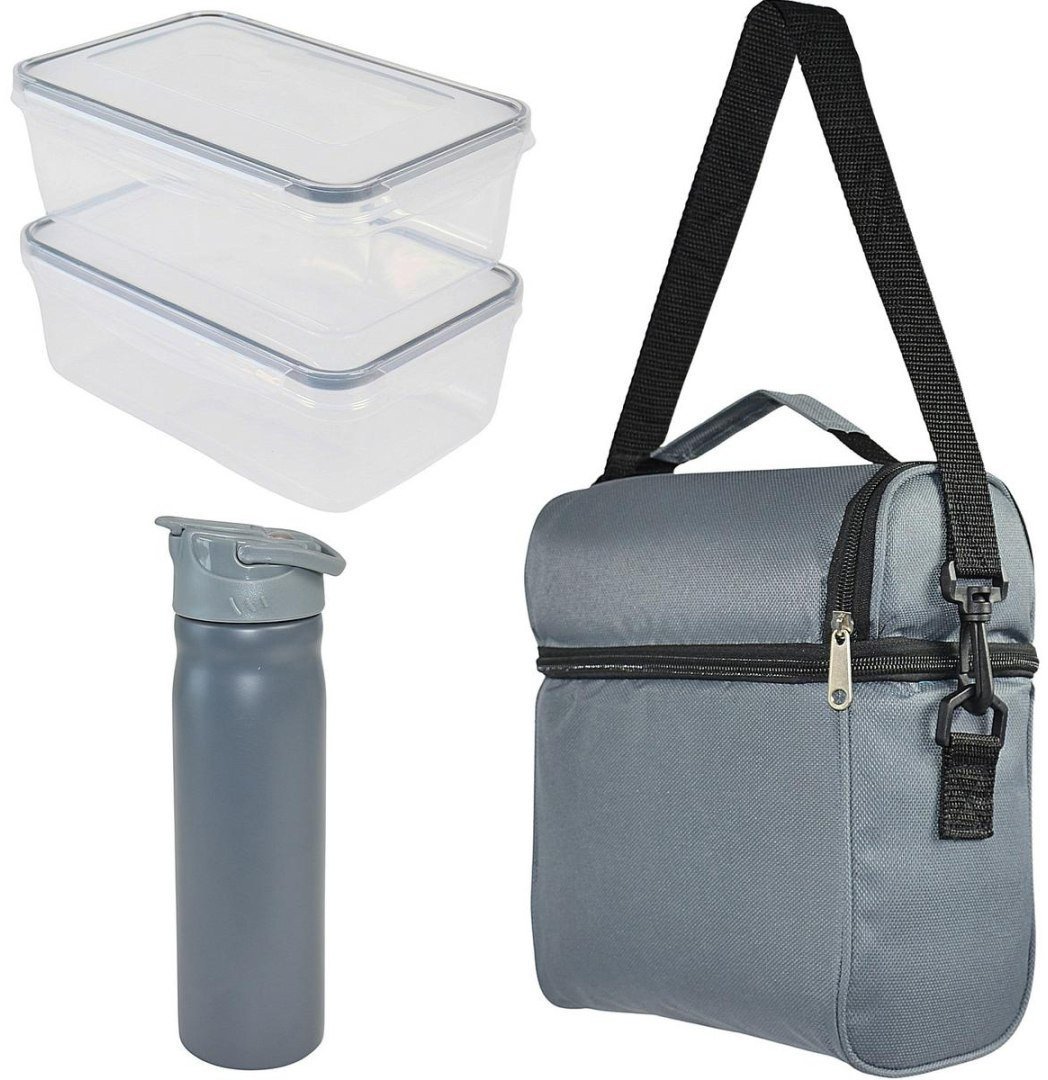 LUNCHBOX TROBA TERMICZNA Z BUTELKĄ REDCLIFFS SZARY