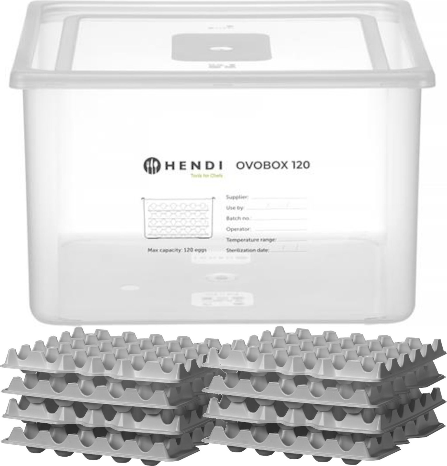Hendi Pojemnik na jajka 8 tacek na 120 jaj OVOBOX 18 l 355 x 325 x 200 mm Pojemnik na jajka 8 tacek na 120 jaj OVOBOX 18 l 355 x 325 x 200 mm