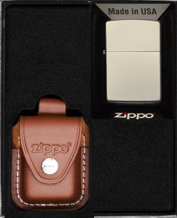 Zestaw ZIPPO Zapalniczka SATIN CHROME Prezentowy No2