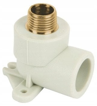 Kolano GZ z wieszakiem 20 x 1/2 PP-R (1 opak 50 szt)