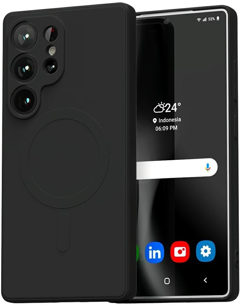 Mercury MagSafe Semi-Silicone Sam S25 Ultra S938 czarny/black