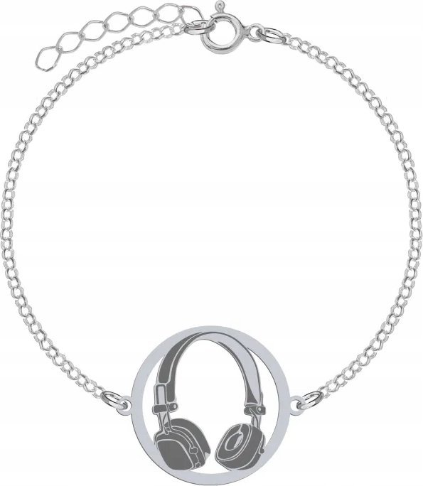 Radziszewska Jewellery Srebrna Bransoletka Słuchawki GRAWER GRATIS