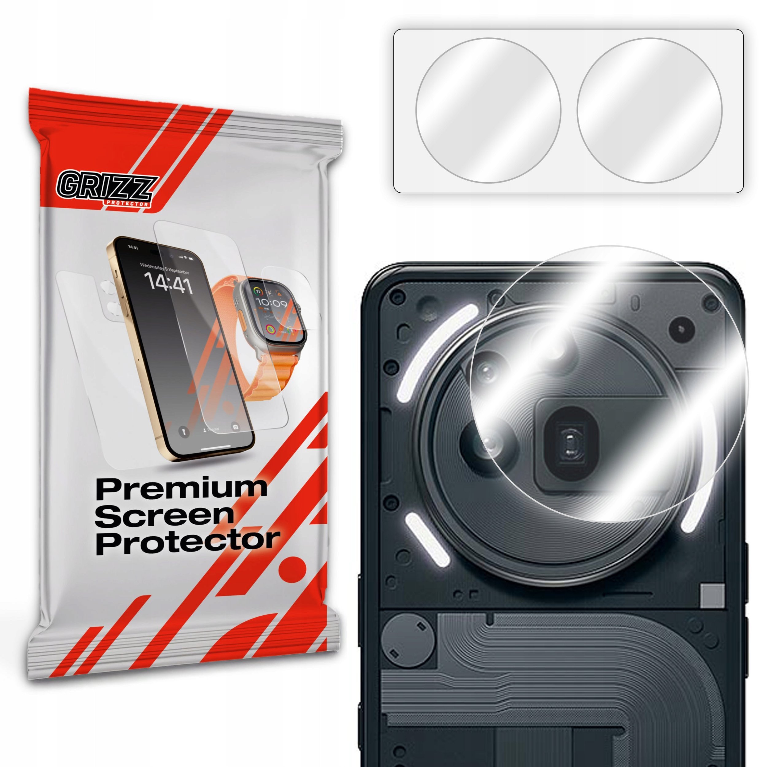 Szkło na aparat GrizzGlass HybridGlass Camera do Nothing Phone (3a) Pro