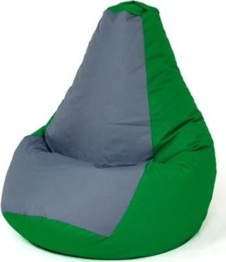 Go Gift Pufa worek sako GRUSZA zielony-szary XL 130x90