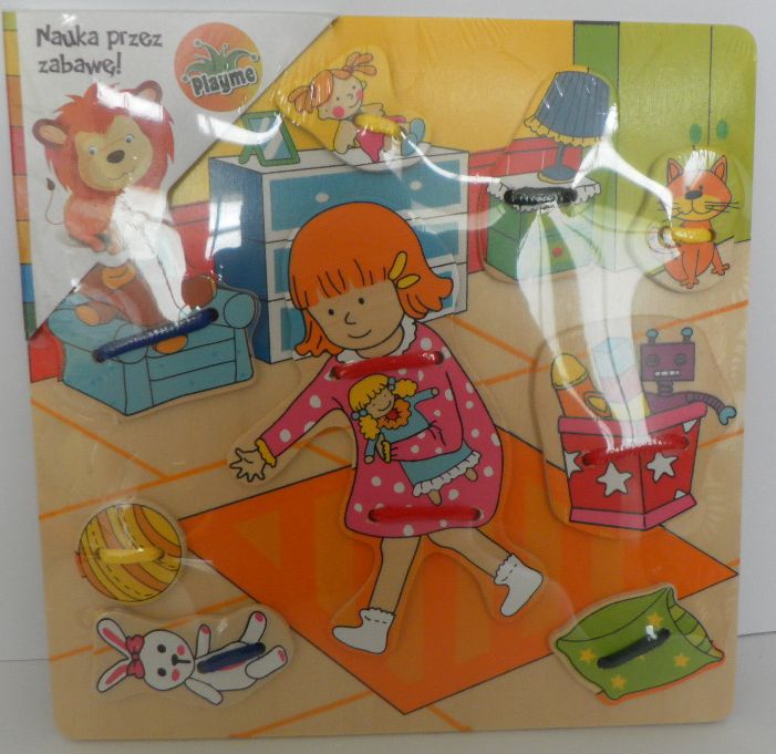 Brimarex Układanka drewn. sznurowana. Pokój dziewczynki - 1567949