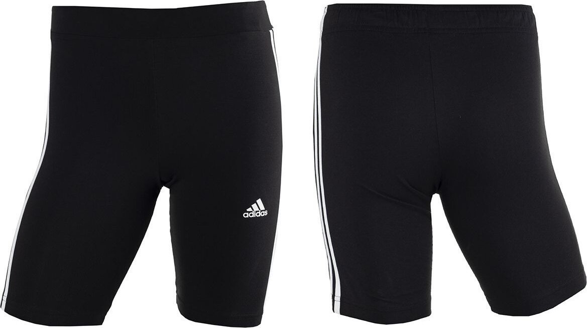 Adidas Spodenki dla dzieci adidas Essentials 3-Stripes Cotton Bike Tights czarne IC3628 164cm