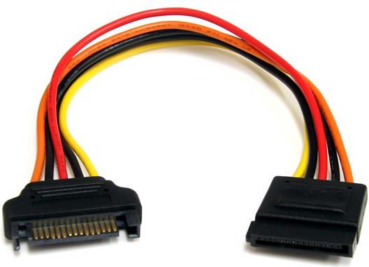 StarTech SATA 15-pin - SATA 15-pin, 0.2m, Wielokolorowy (SATAPOWEXT8)