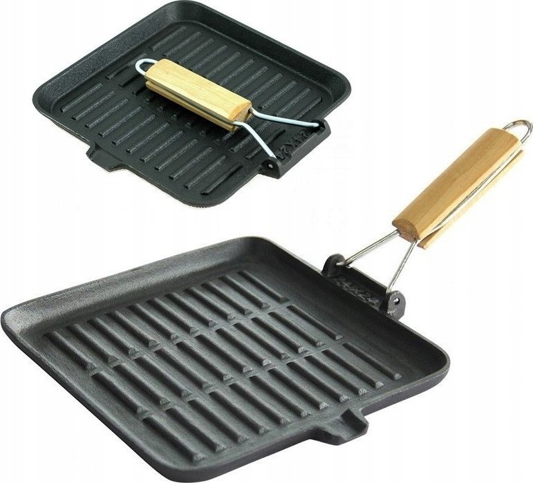 Patelnia KingHoff grillowa Żeliwna 24cm