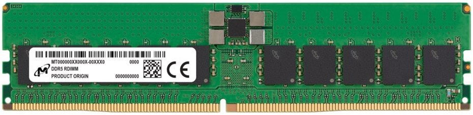 Micron - DDR5 - Modul - 32 GB - DIMM 288-PIN - 6400 MHz / PC5-51200 - CL52 - 1.1 V - registriert - ECC - grun