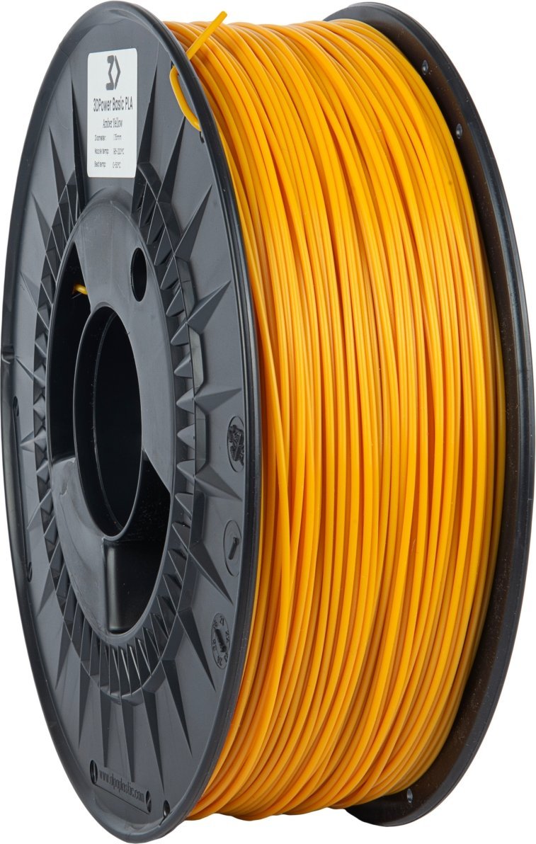 3DPower Filament 3DPower Basic PLA 1.75mm Amber Yellow 1kg