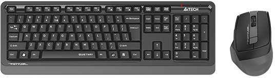 Klawiatura + mysz A4Tech A4tech FGS1035Q, bezprzewodowy biurowy zestaw klawiatura z myszą, szary