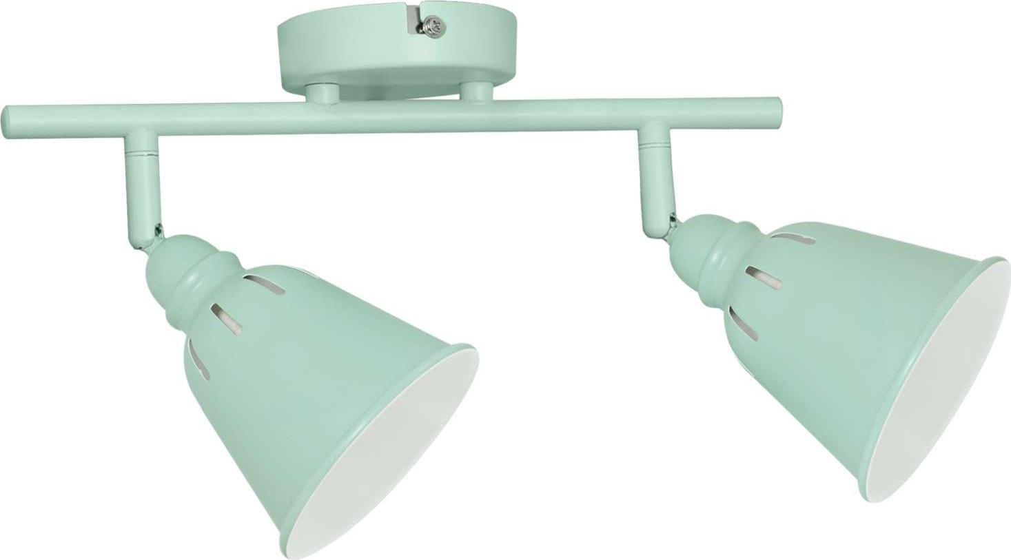 Lampa sufitowa Polux Plafon LAMPA sufitowa FIONA 2 311061 Polux industrialna OPRAWA regulowane reflektorki metalowe miętowe