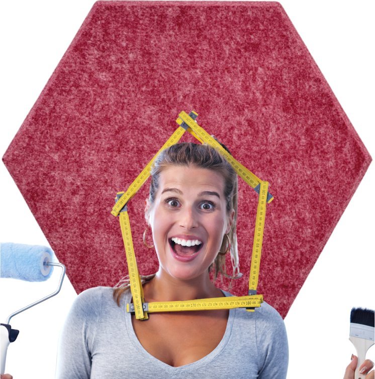 Iteams4Now Panele ścienne filowe 3d heksagon zagłówek samoprzylepne akustyczne soft