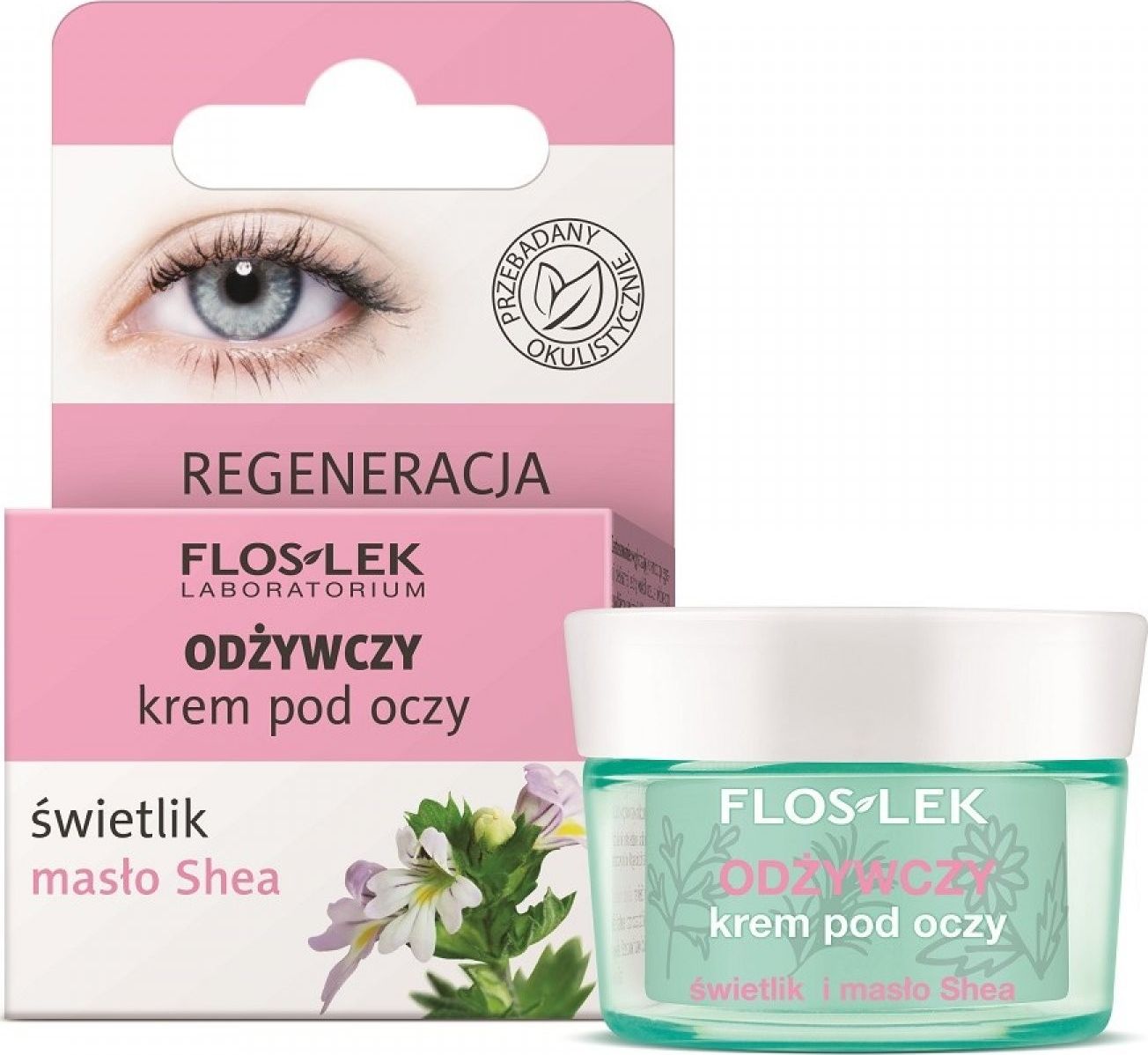 Floslek Krem pod oczy Pielęgnacja oczu Świetlik-Masło Shea odżywczy 15ml