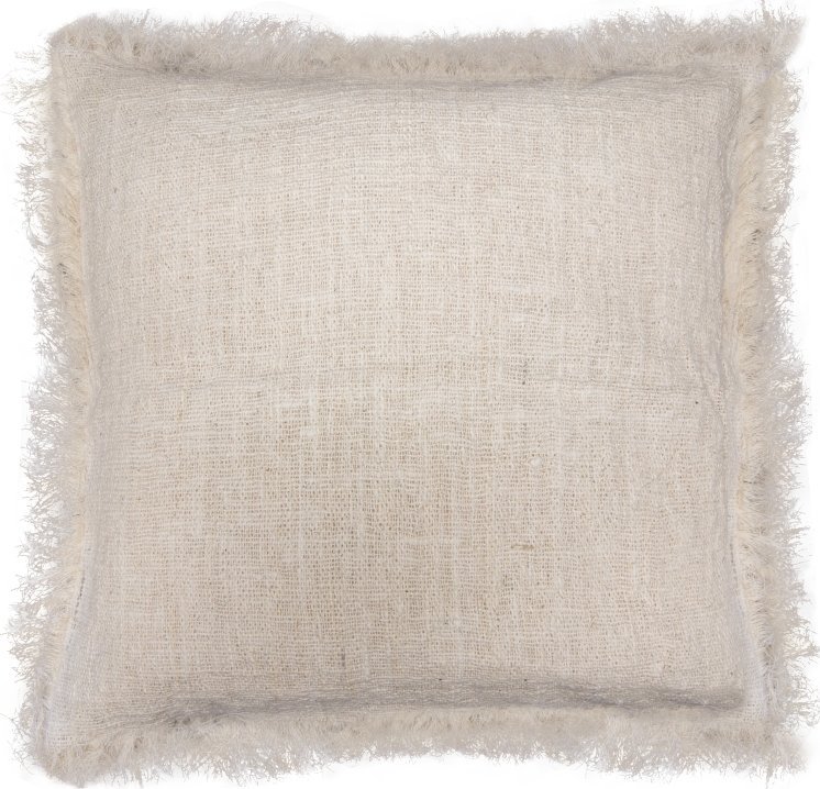 Eurofirany Lniana Poszewka z Frędzlami - Natural 45 x 45 cm