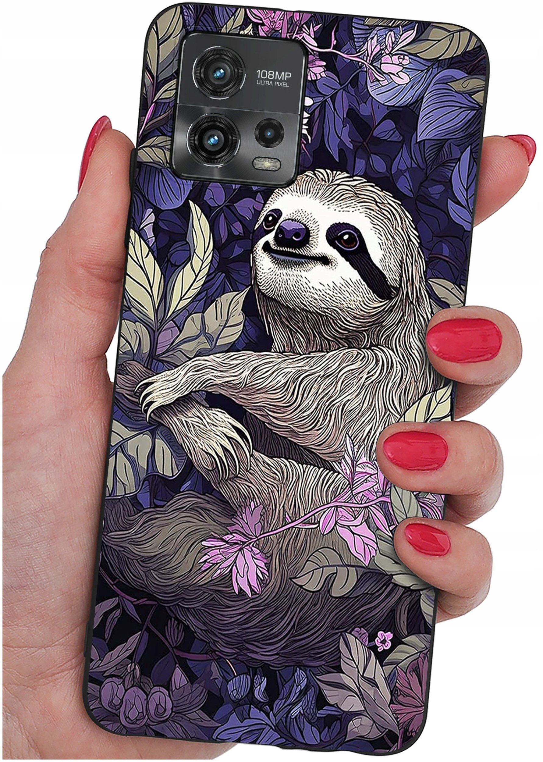 Etui do Motorola Moto G72 WZORY |SILIKONOWE MATT CASE + SZKŁO 9H