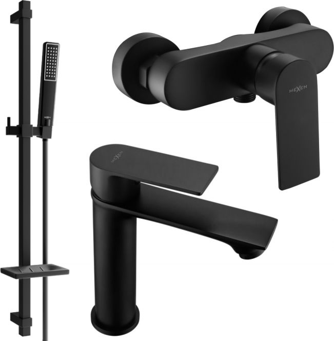 Mexen Mexen Royo DQ72 zestaw prysznicowy, czarny - 72204DQ72-70