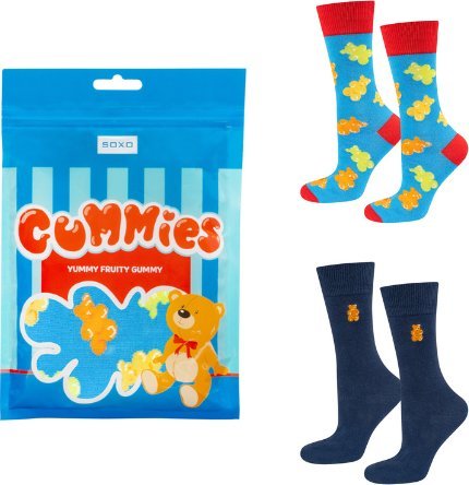 Soxo Zestaw 2x skarpetki męskie damskie żelki idealna na prezent 4045