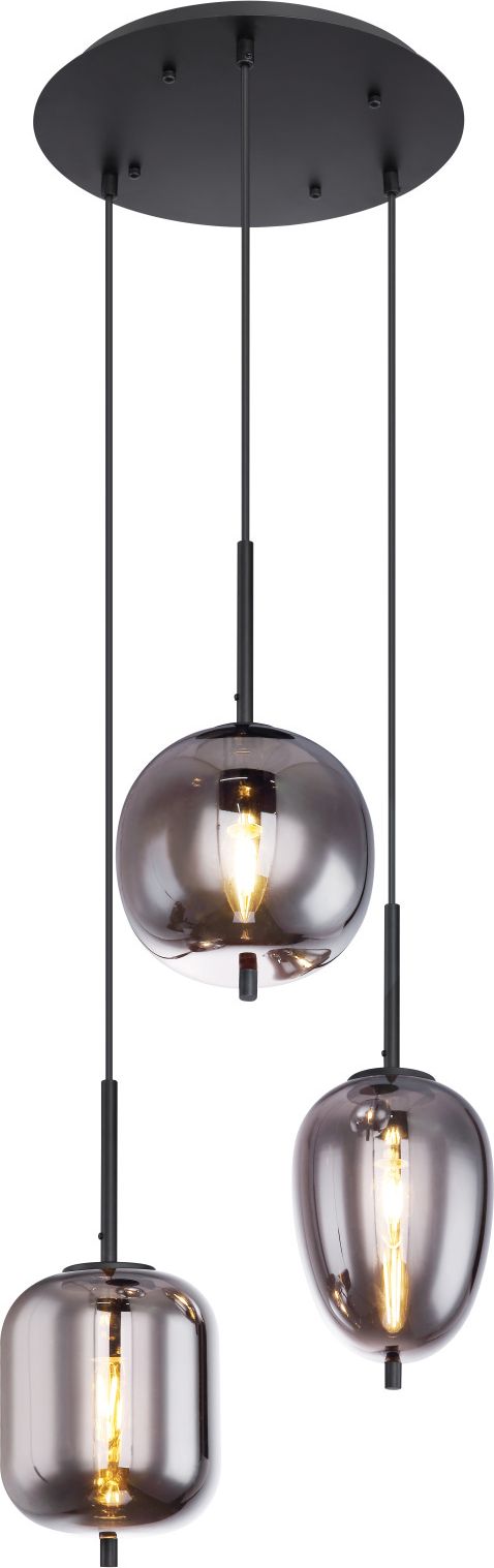 Lampa wisząca Globo Nowoczesna lampa sufitowa dymiona Globo BLACKY 15345-3
