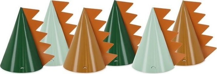 Czapeczki Dinozaury 14 cm 6szt