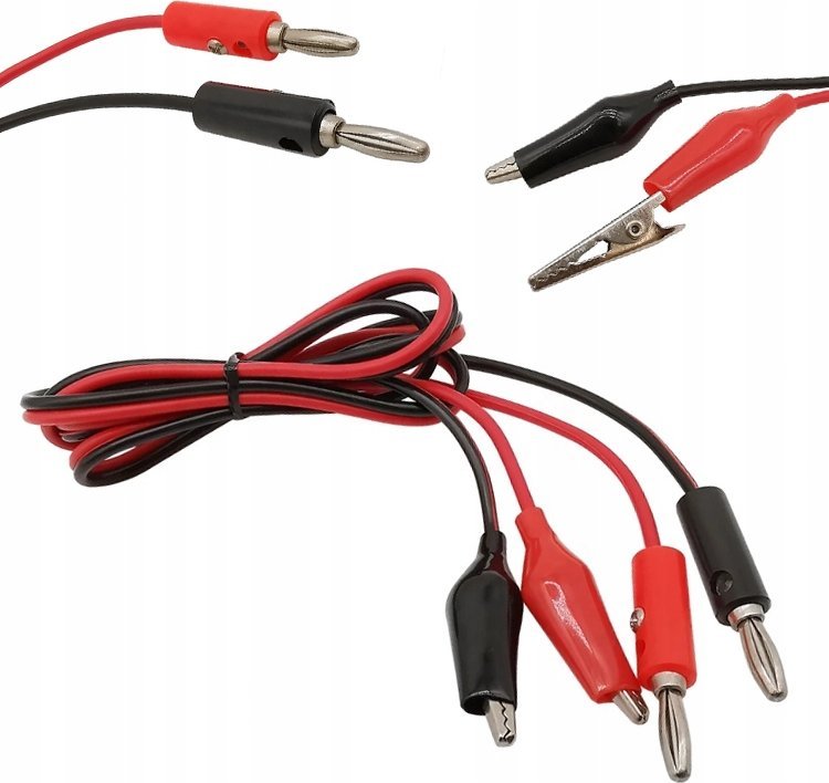 Rosfix KOMPLET PRZEWODÓW POMIAROWYCH POMIAROWY KABLE PRZEWÓD KROKODYLKI BANAN