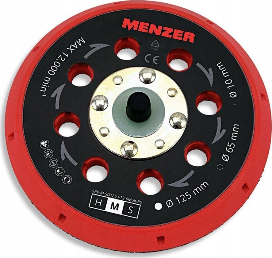 Menzer Wielootworowa tarcza szlifierska 125 mm Menzer do ETS - ŚREDNIA