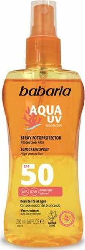 Babaria Spray z filtrem do opalania Babaria Solar Aqua UV Spf 50 (200 ml)