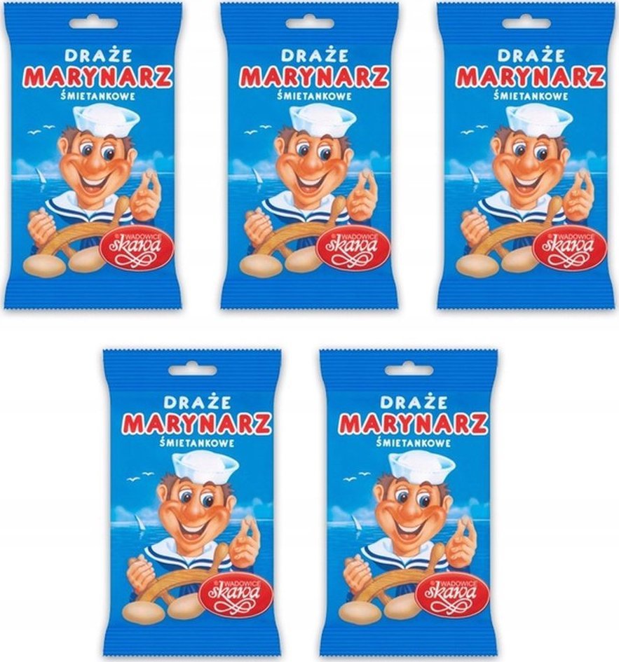 Wadowice Skawa Marynarz Draże śmietankowe 70 g x 5 sztuk
