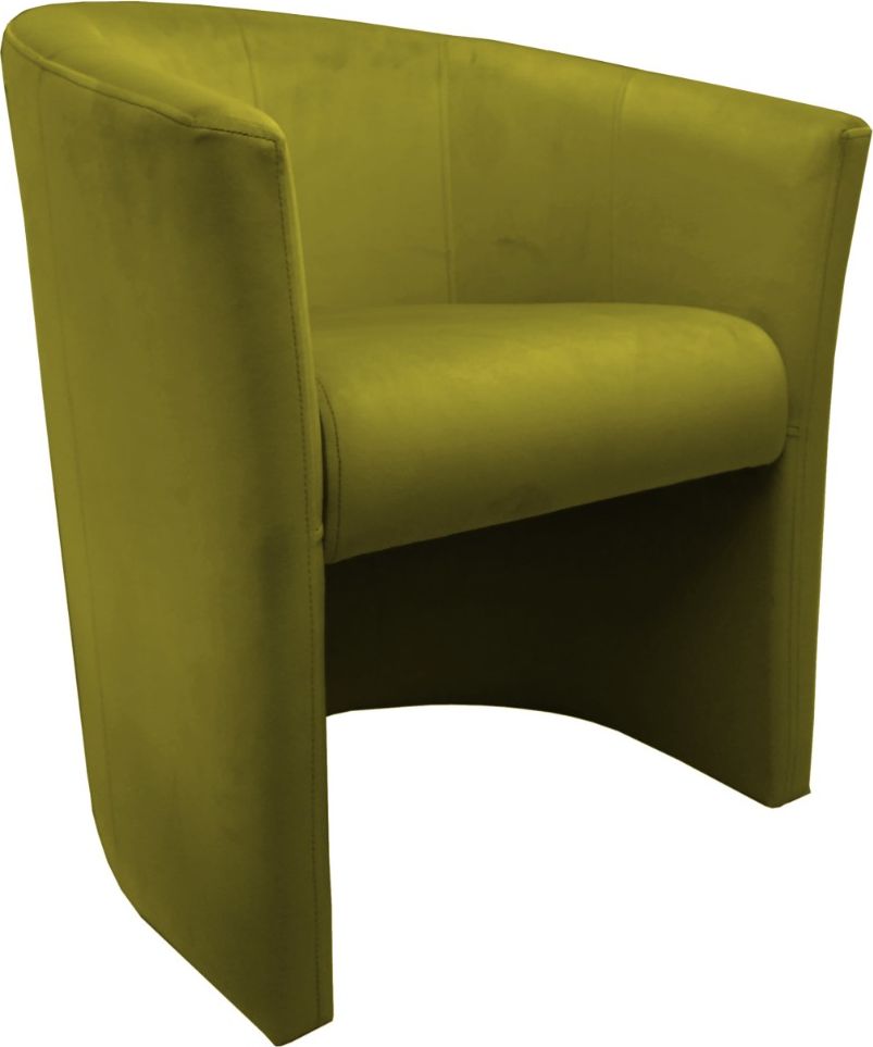 Atos Fotel MAROS BL VELVET oliwkowy tapicerowany do salonu ATOS