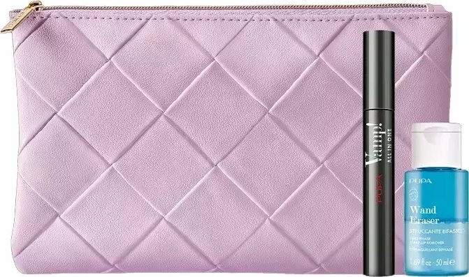 Pupa Set Pupa: Wand Eraser, Cleansing Toner, 50 ml + Vamp!, Paraben-Free, Curving, Mascara, 101, Extra Black, 9 ml For Women