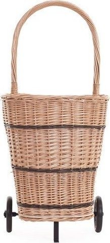 WickerPL Wiklinowy Kosz Mobilny na Kółkach 45x37 H 27/50/90 cm