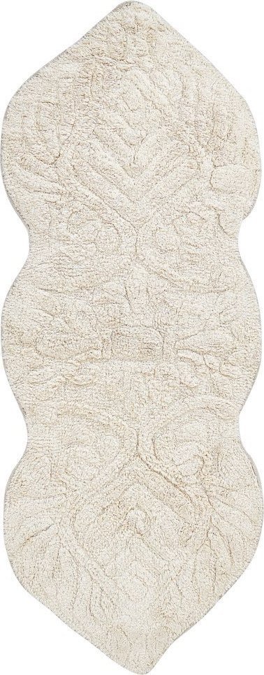 Beliani Dywanik łazienkowy bawełniany 150 x 60 cm beżowy CANBAR