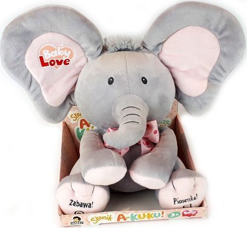 Madej Madej Maskotka interaktywna Słonik A Kuku Różowy (CZ18363)