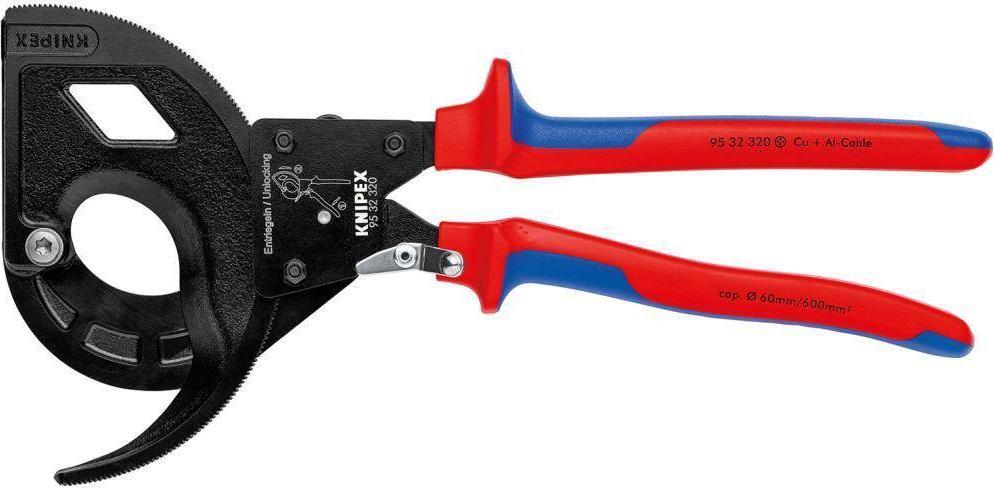 Knipex Nóżyce do cięcia kabli, oksydowane, z grzechotką 320mm