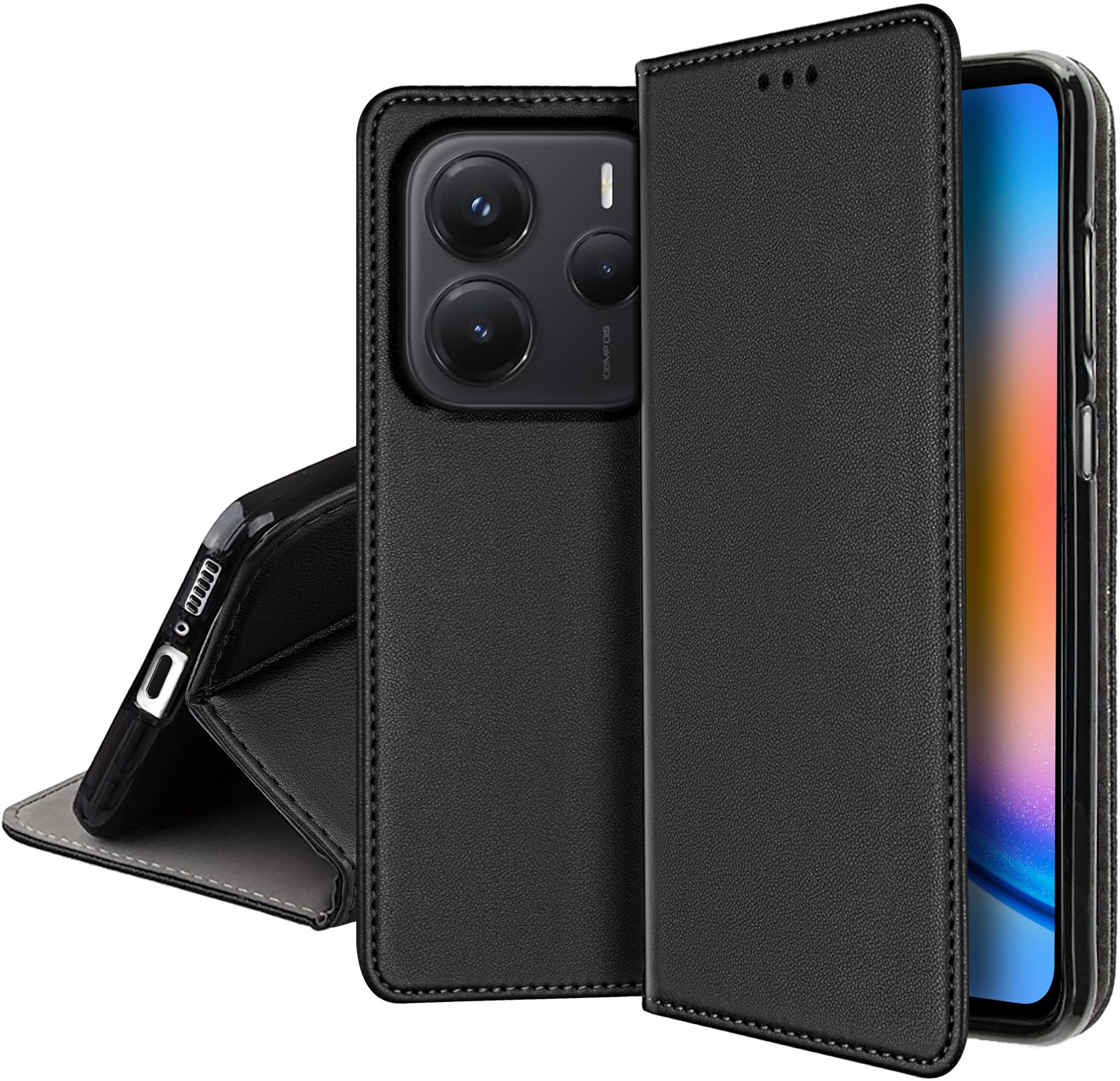 ETUI SKÓRZANE do XIAOMI REDMI NOTE 14 5G MAGNETYCZNE BOOK CASE TOKRA SZKŁO