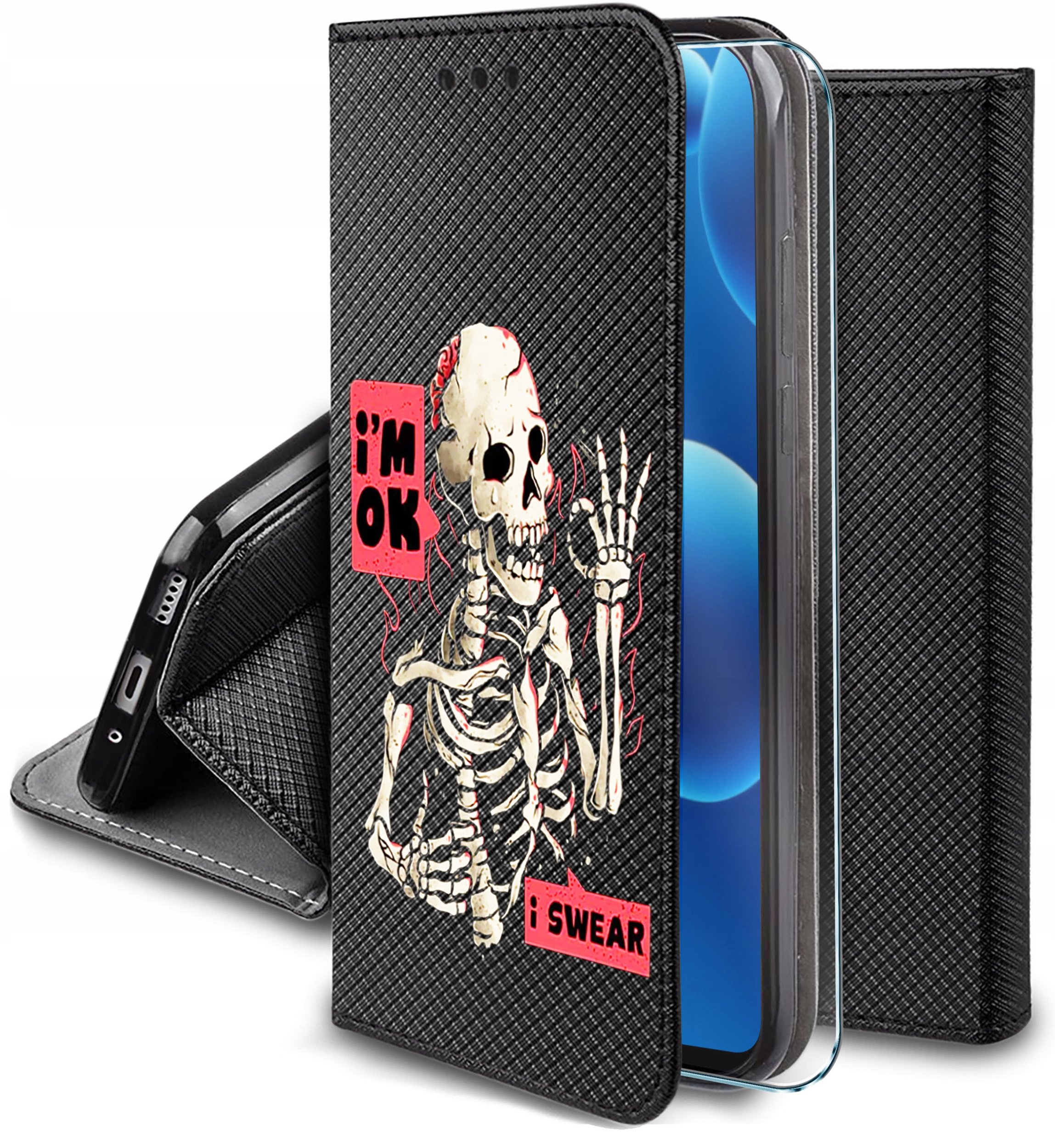 Etui do Samsung A36 5G MAGNET WZORY CASE PORTFEL + SZKŁO 9H